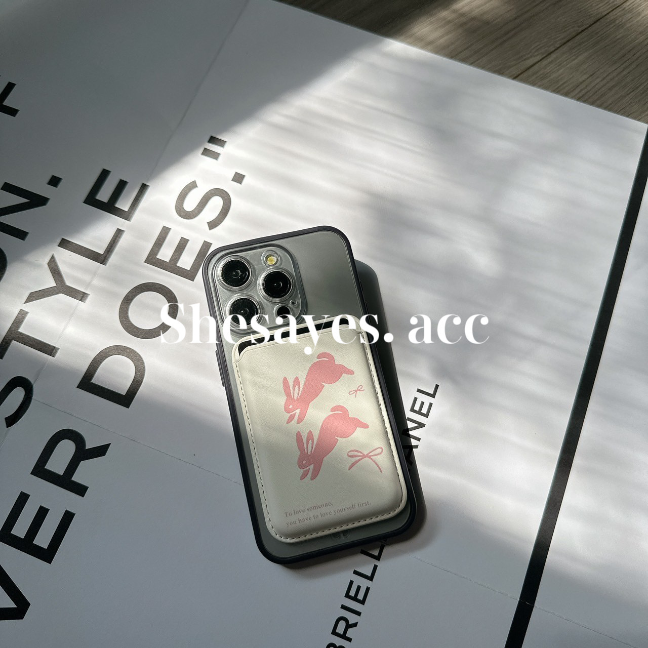 IPHONE MagSafe透明＋超Ｑ兔兔卡包手機殼