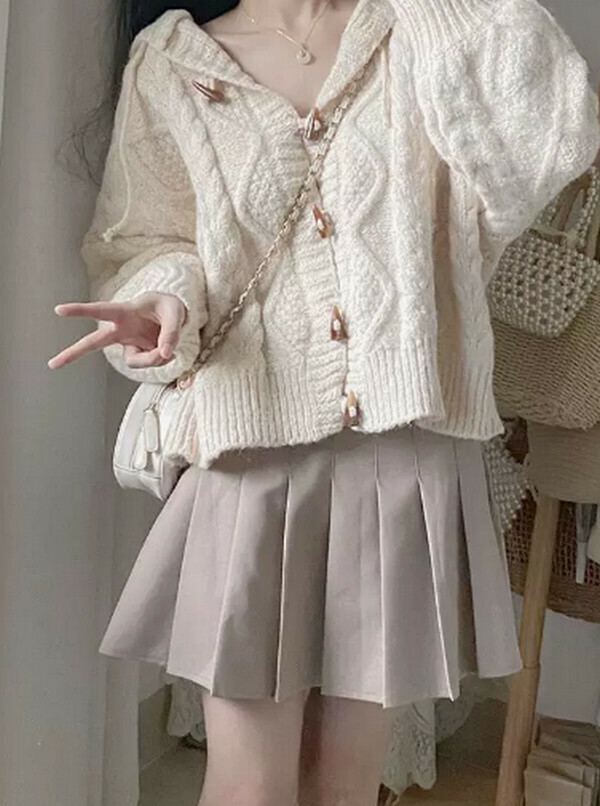 熱賣百褶半身裙#單件(卡其色)【M-4XL碼】【下單後聯系客服確認尺碼】】