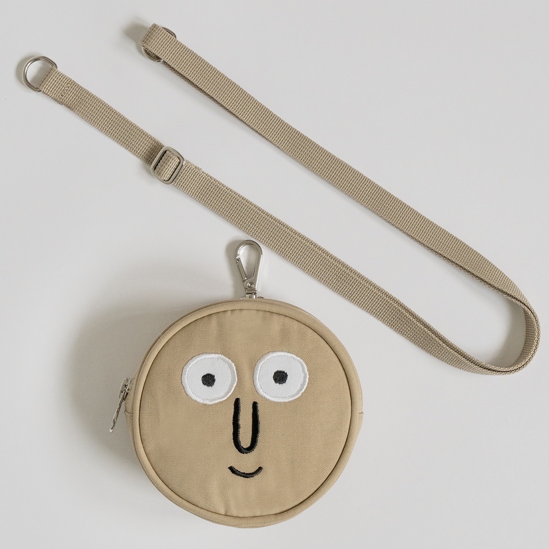 Nounou 米色圓形小包