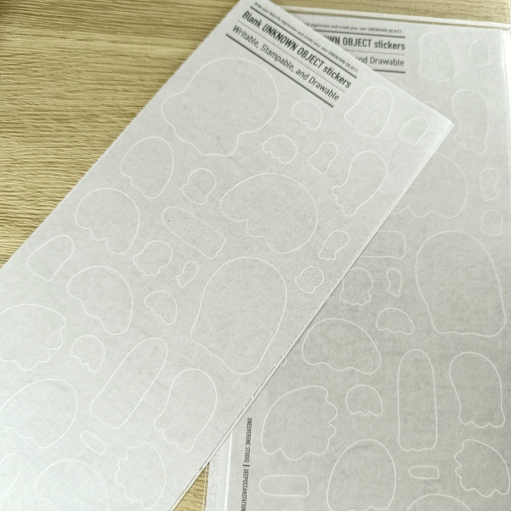 一分之一工作室．自填式空白不明物體貼紙