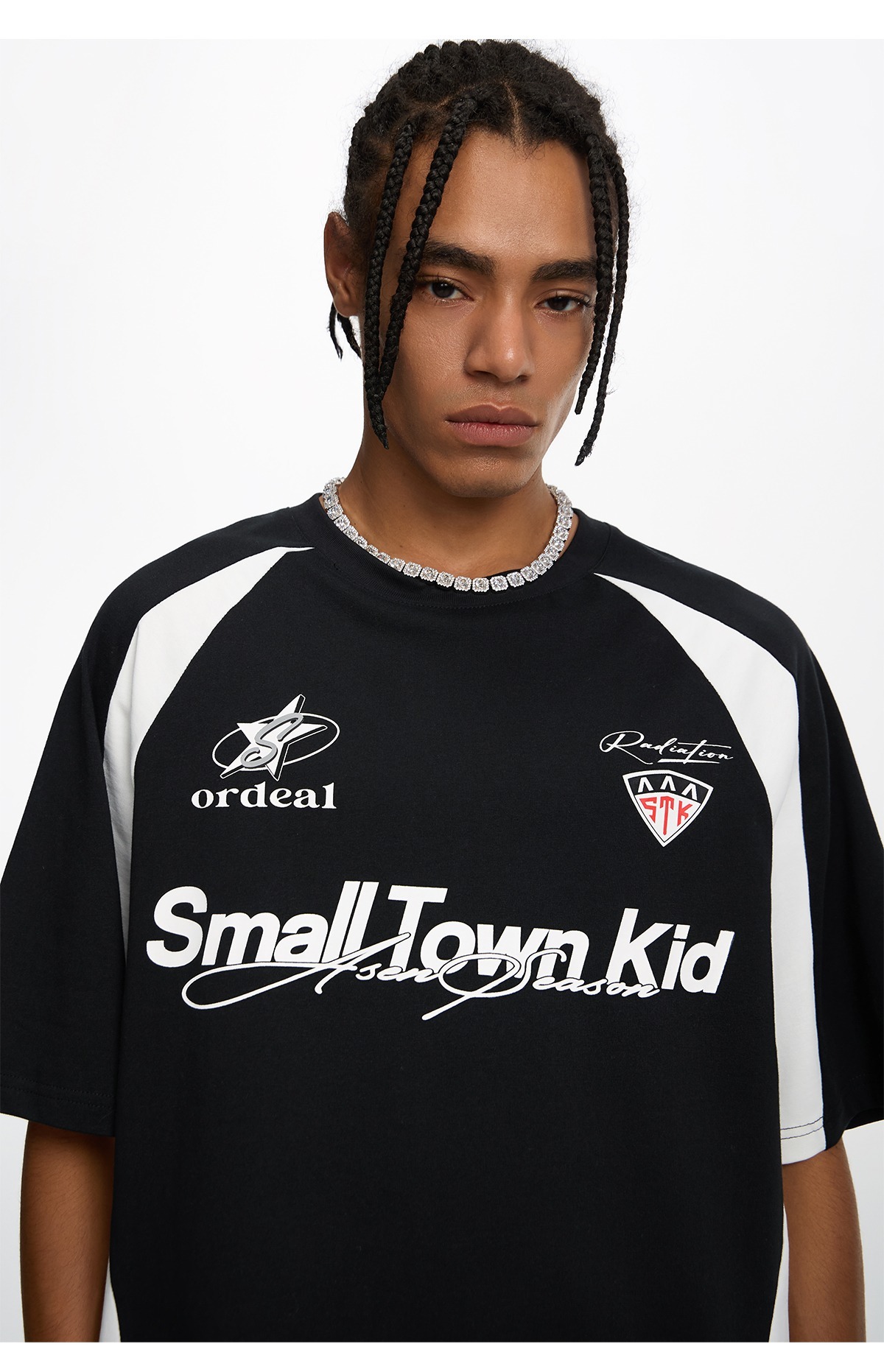 STK SmallTownKid 美式復古 拼接賽車短袖 T恤