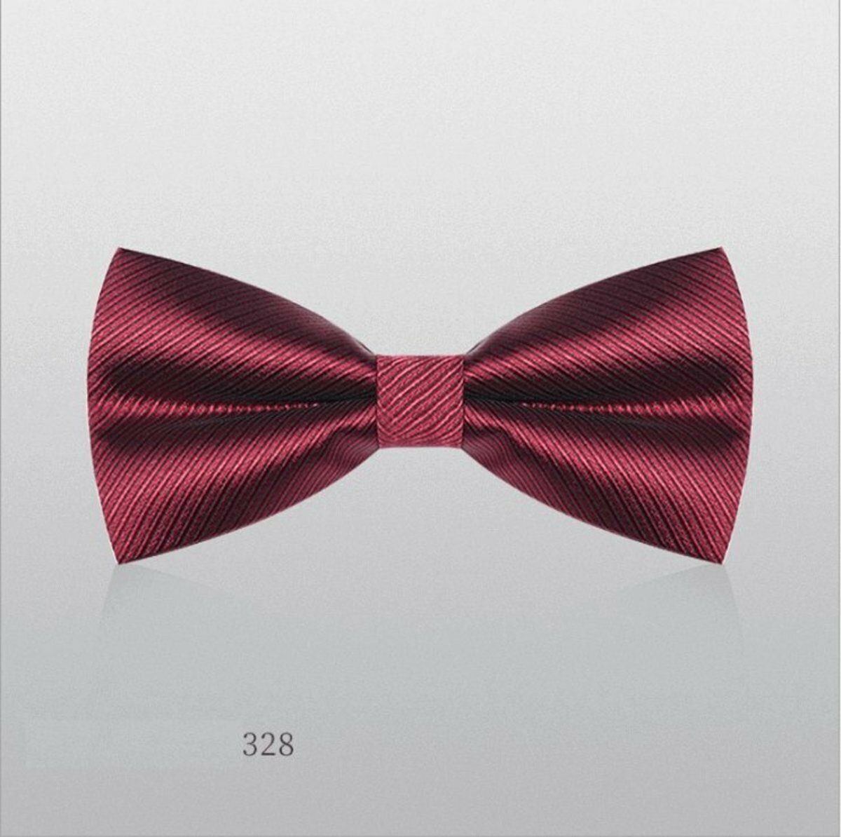Men's Business Bow Tie(Burgundy Fine Twill-328)