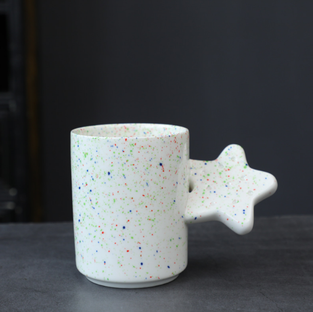 爆款墨點陶瓷咖啡杯（星星單杯-345ml）