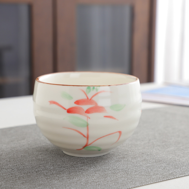 Popular Japanese-style hand-painted ceramic tea cup (lotus 200ml)