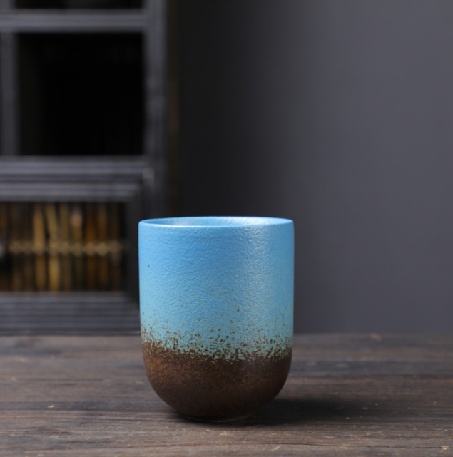 Hot style Japanese ceramic tea cup (gradient blue 110ml)