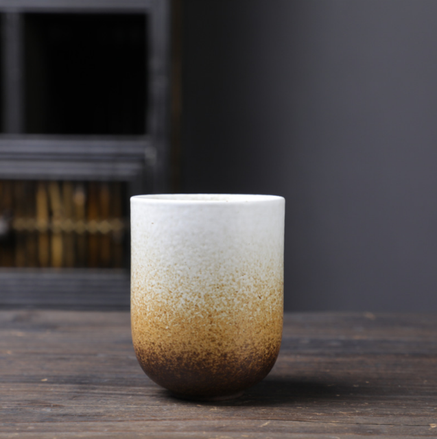 Hot style Japanese ceramic tea cup (gradient white 110ml)