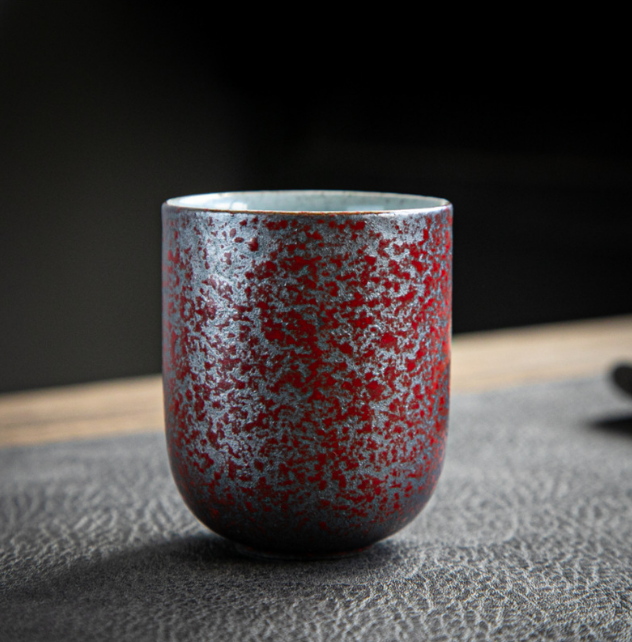 Hot style Japanese ceramic tea cup (red spot 110ml)