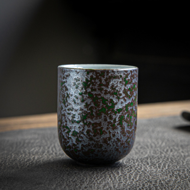 Hot style Japanese ceramic tea cup (green spot 110ml)