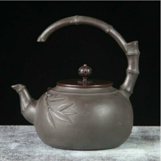 熱推連體一體半把茶壺（半把竹葉)