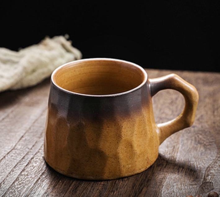 熱推復古陶瓷咖啡杯（單杯-漸變黃）