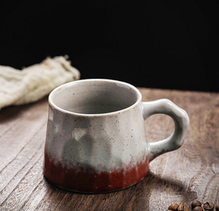 熱推復古陶瓷咖啡杯（單杯-漸變紅）