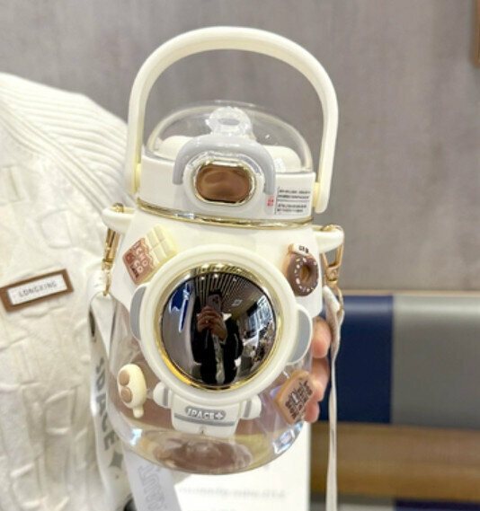 Popular Astronaut Belly Cup [White 830ml + 3D Sticker]