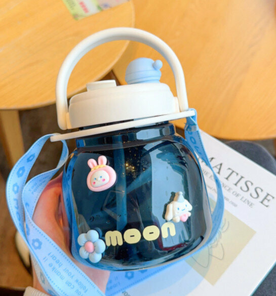 Hot recommended potbelly cup [white 900ml + 3D sticker]