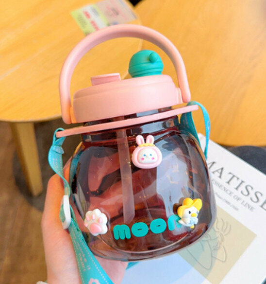 Popular Big Belly Cup [Pink 900ml + 3D Sticker]
