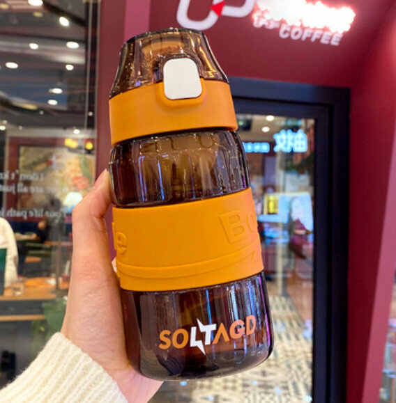 Hot push tea water-proof cup [Storm Orange 500ml]