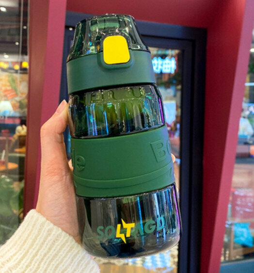 Hot push tea water-proof cup [Storm Green 500ml]