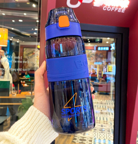 Hot push tea water-proof cup [Storm Blue 720ml]