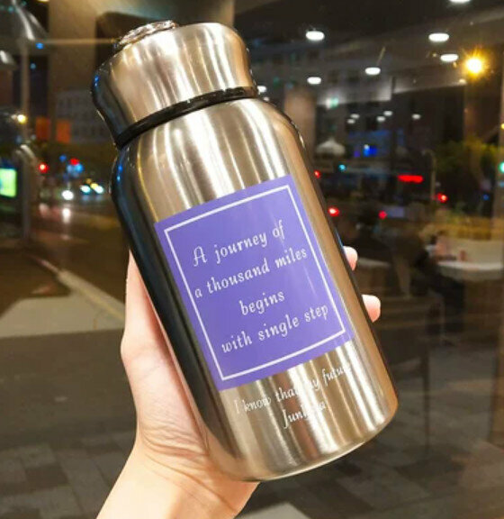 Hot push thermos cup [Purple 600ml]