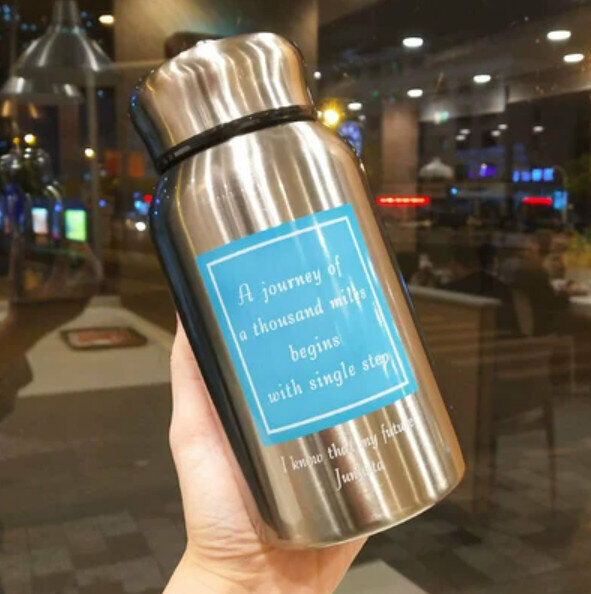 Hot push thermos cup [blue 600ml]