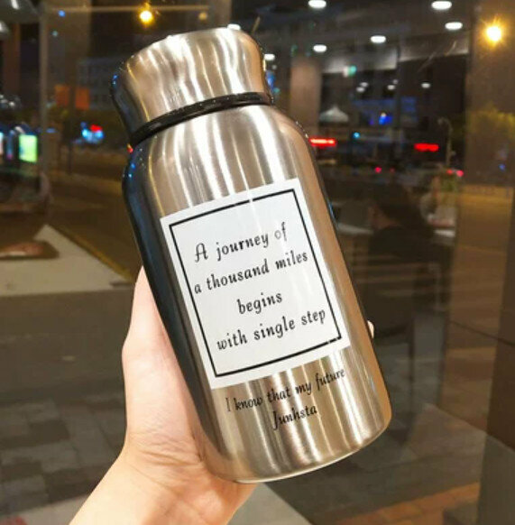 Hot push thermos cup [white 600ml]
