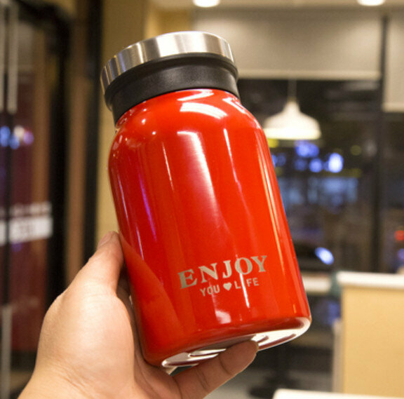 Hot push thermos cup [No. 1 red 420ml-engraved]