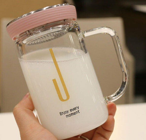 熱推手柄杯【粉色手柄杯350ml】