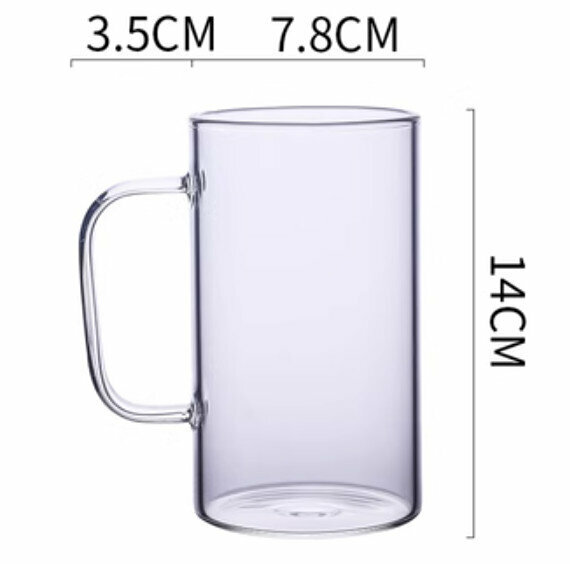 熱推玻璃水杯 透明550ml 