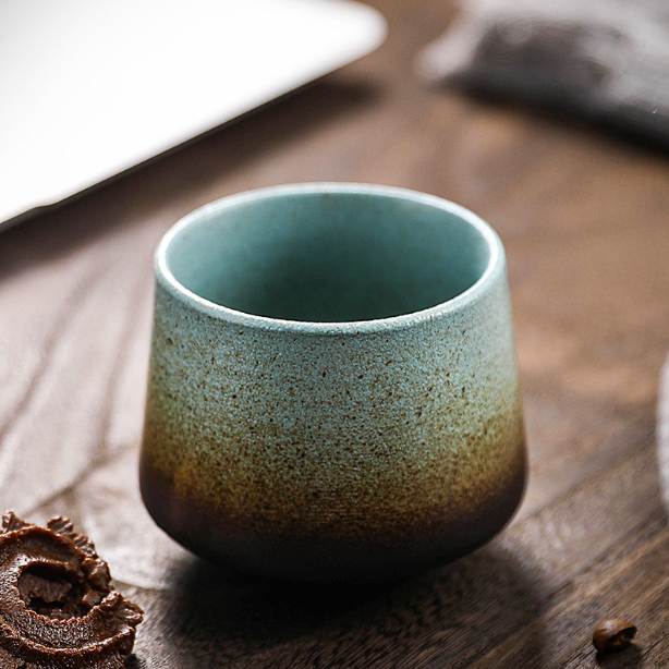 Hot Recommended Retro Stoneware Tea Cup (Kiln Turns Blue)