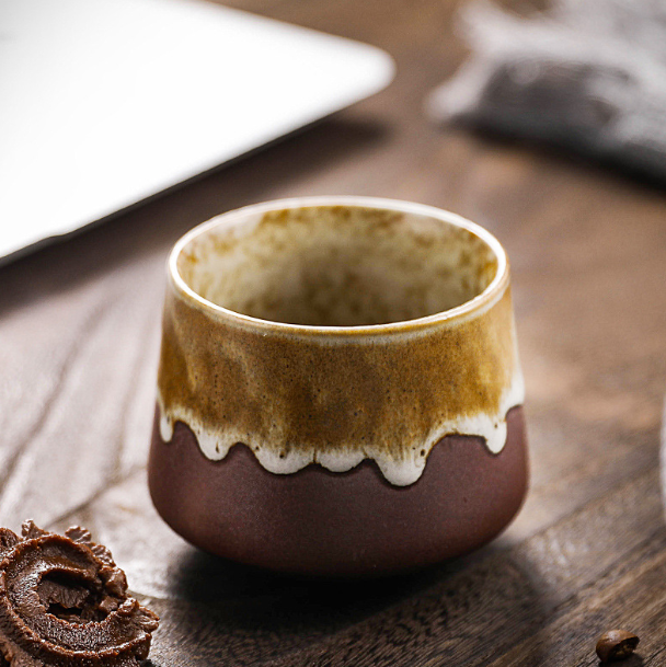 Hot Retro Stoneware Tea Cup (Brown)