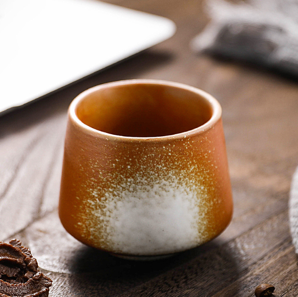 Hot Recommended Retro Stone Ceramic Tea Cup (Orange)