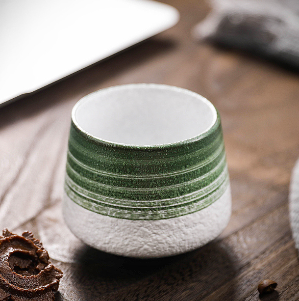 Hot Recommended Retro Stone Ceramic Tea Cup (Colored Green)