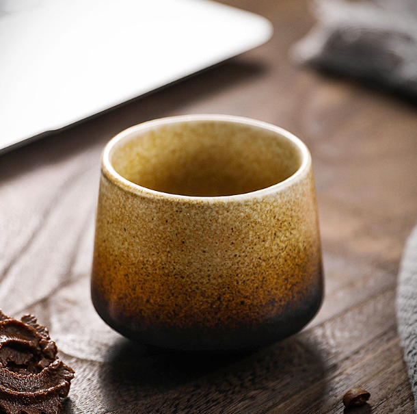 Hot Recommended Retro Stoneware Tea Cup (Kiln Turns Yellow)