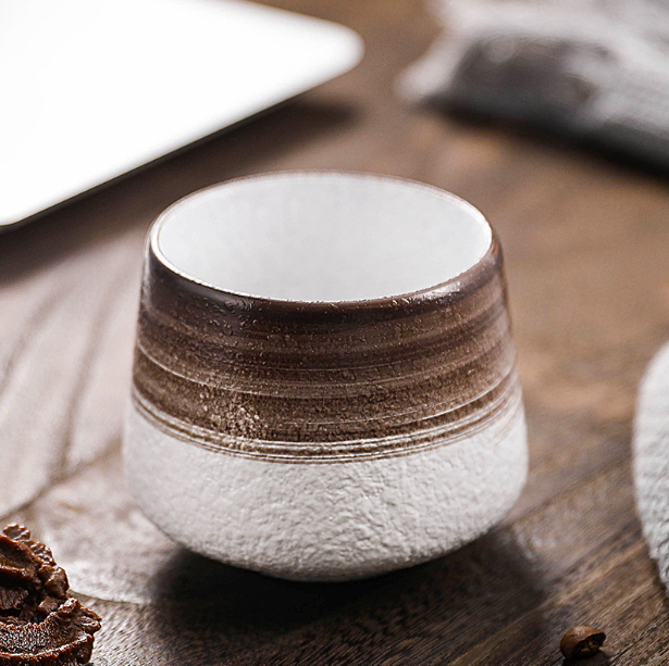 Hot Recommended Retro Stone Ceramic Tea Cup (Colored Brown)