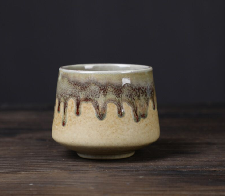 Hotly recommended retro stoneware tea cup (02 kiln discoloration)