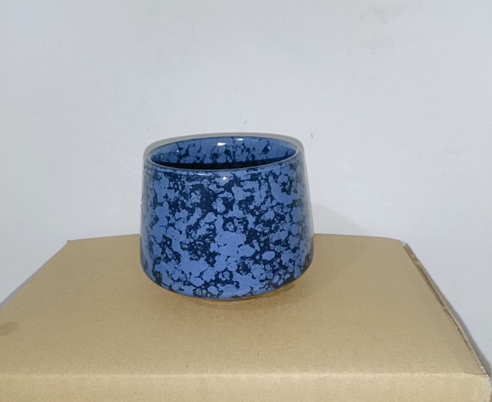 Hot Retro Stoneware Tea Cup (Blue)