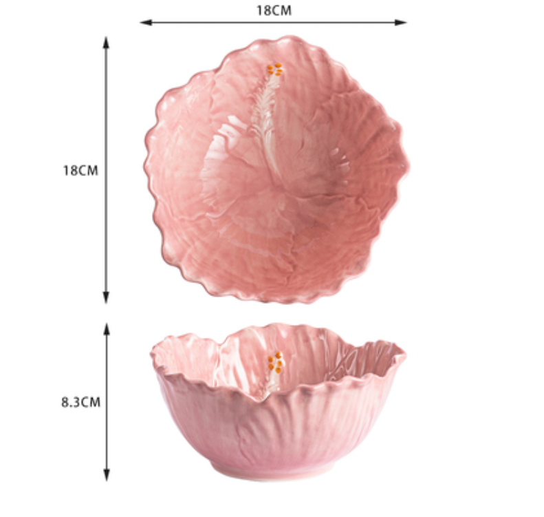 Hotly recommended Nordic style creative salad bowl (7 inches pink)
