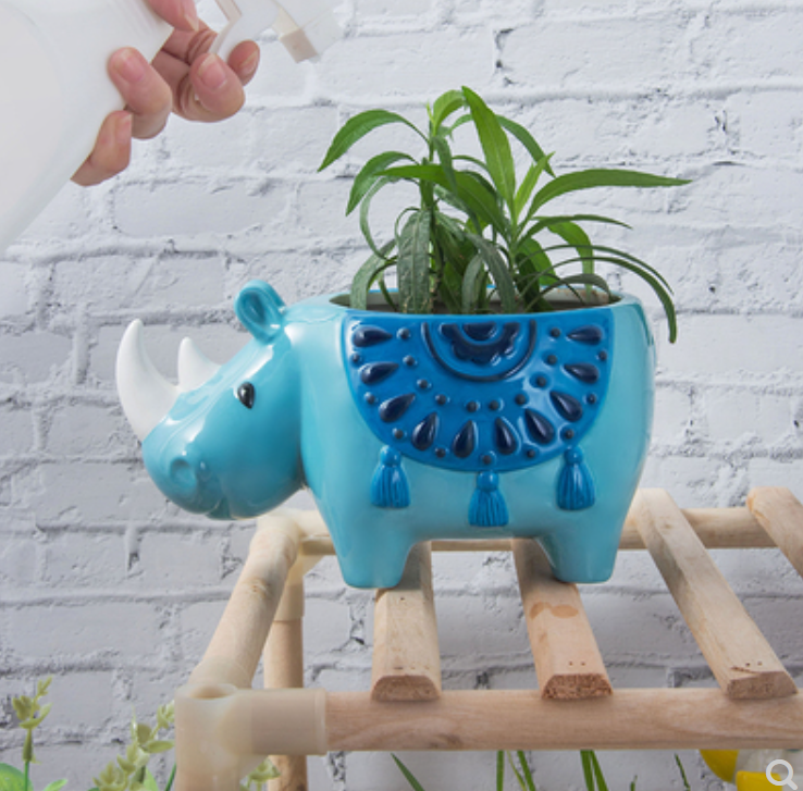 Hot Recommended European Animal Flower Pot (Rhinoceros)