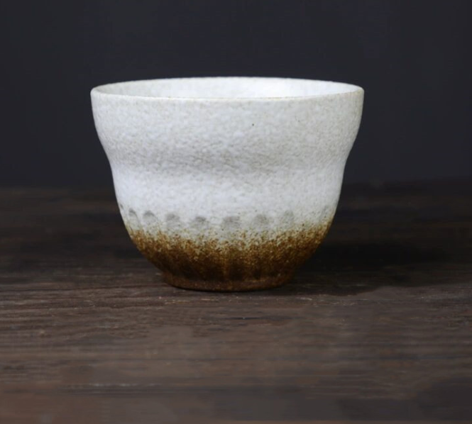 熱推復古陶瓷窯變茶杯單杯（漸變白）
