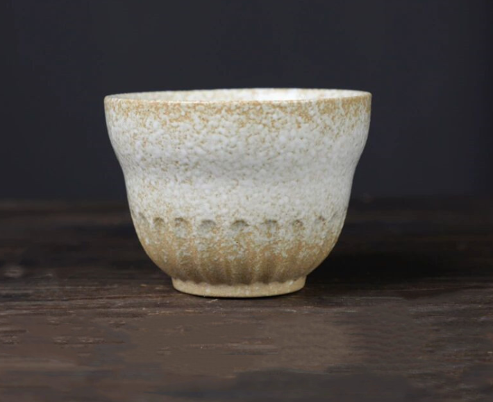 熱推復古陶瓷窯變茶杯單杯（漸變雪花白）
