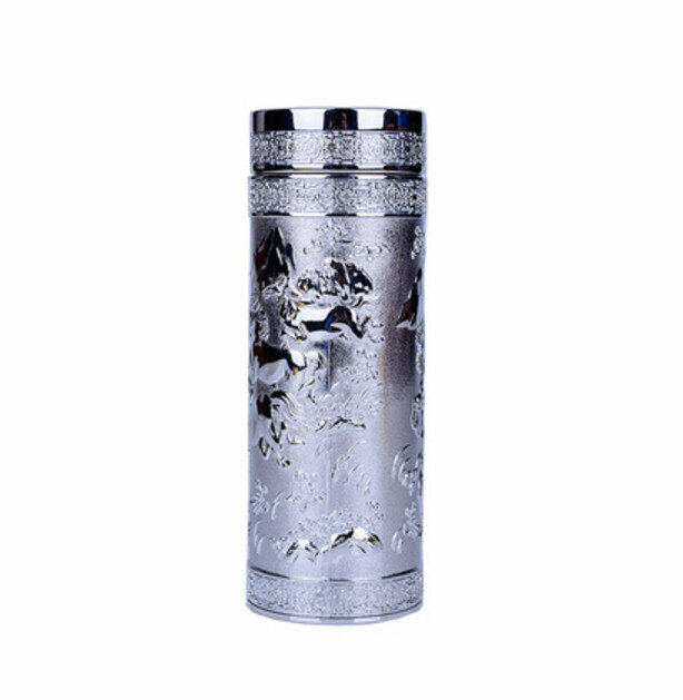 Hot push thermos cup (glitter silver 280ml)