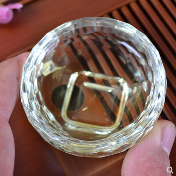 熱推品茶杯（天圓底方黃色）