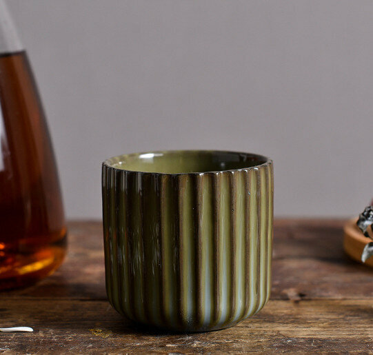 熱推陶瓷茶杯【湖綠色】容量【101-200ml】