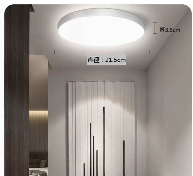 熱推走廊樓梯雷達感應吸頂燈（24W 白光）