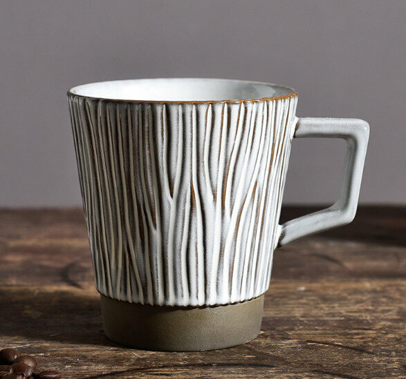 Popular office water cup and coffee cup [fish belly white] capacity [201-300ml]