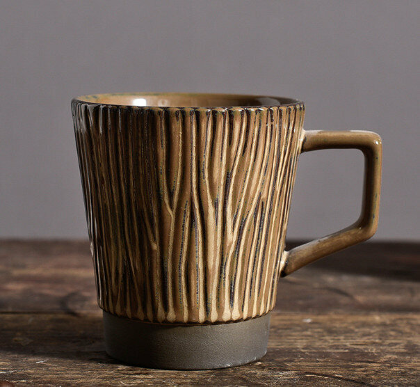 Popular office water cup and coffee cup [Quicksand Brown] Capacity [201-300ml]