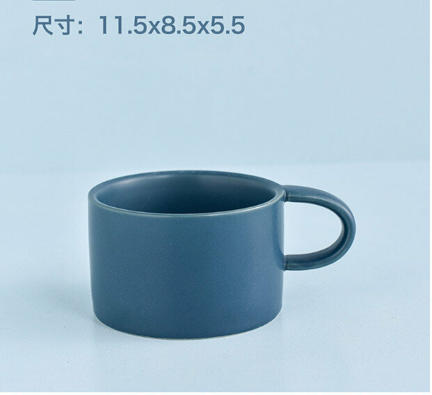 Popular small tea cup for couples Couple small tea cup [Ink Blue Capacity 101-200ml]