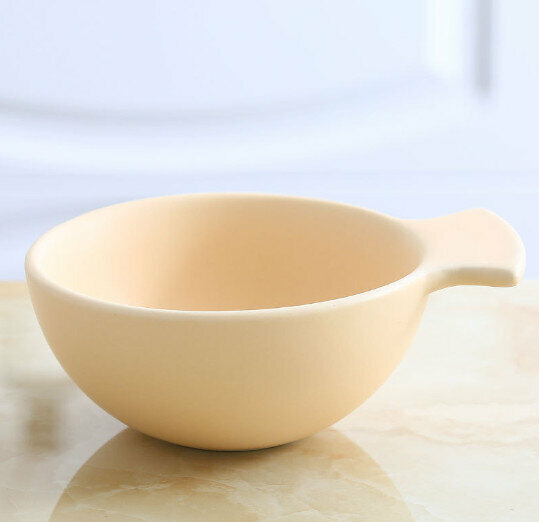 Popular ceramic bowl [matte beige, large size]