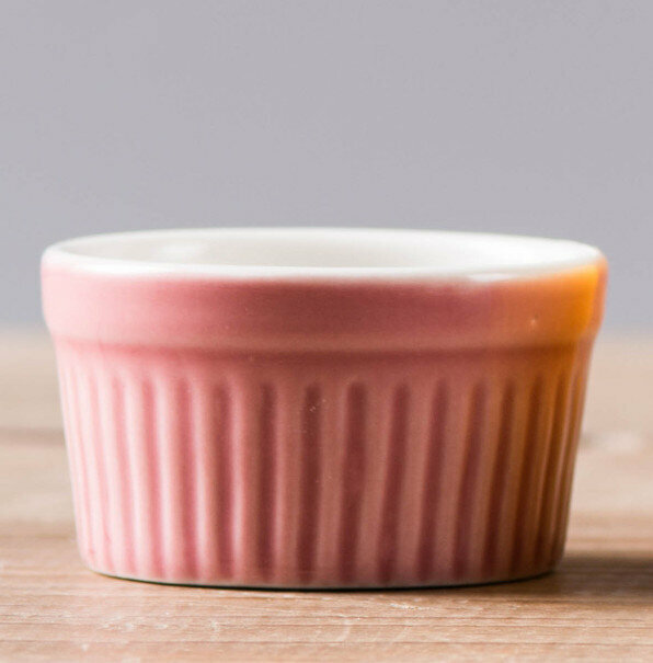 Popular ceramic striped small bowl [pink]