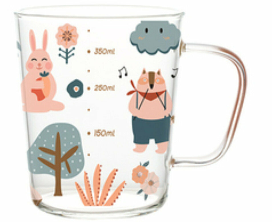 New graduated glass water cup [Fantasy Style B glass 400ml]