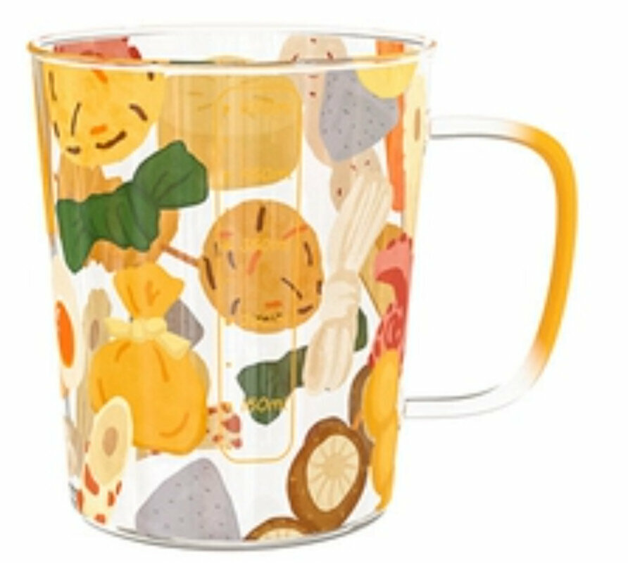 New graduated glass water cup [Snack light glass 600ml]